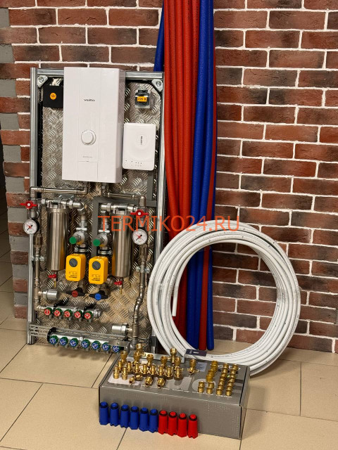 Коллекторный узел в квартиру. Сантехниша "Комфорт+ 1/2"-2